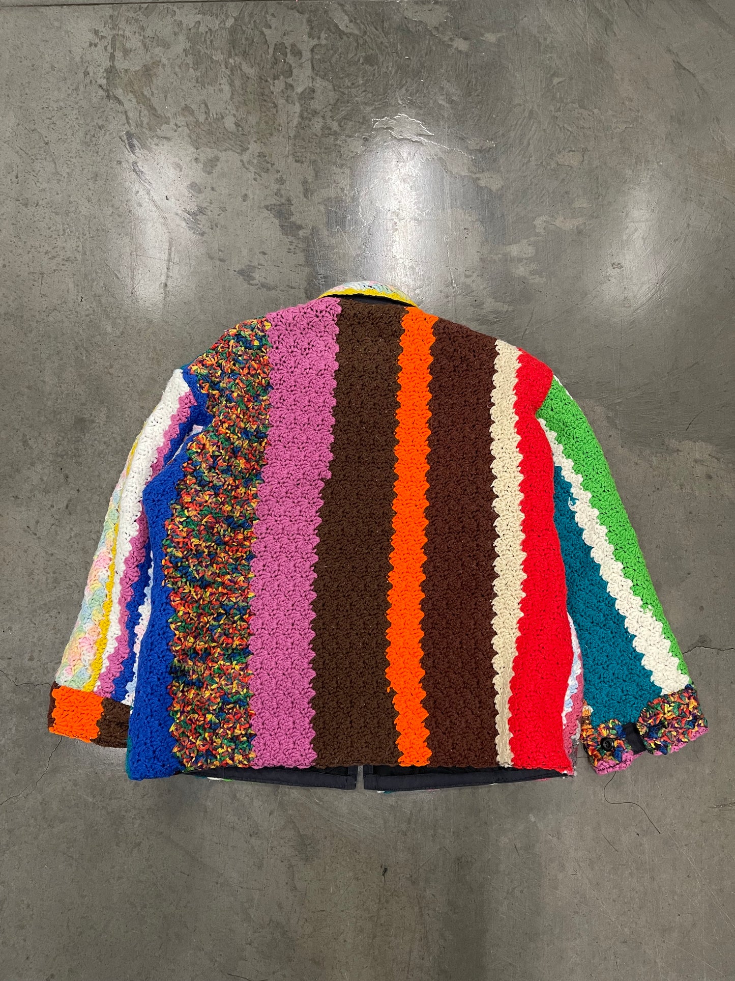 BLUESIN’S “TIME TO TIME” PATCHWORK CROCHET WORK JACKET