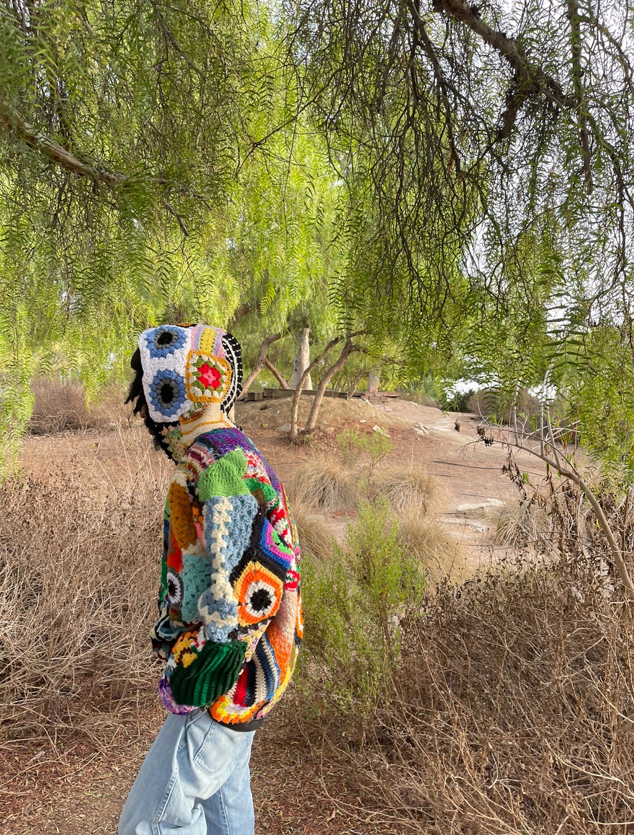 Bluesin’s “Amphibian” Chunky Crochet Heavyweight Hoodie