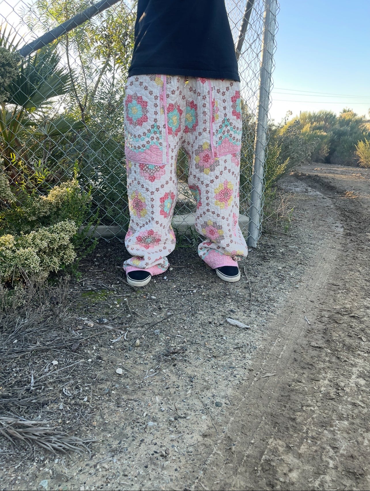 Bluesin’s “Blossoming Florets” Quilted Vintage Pants