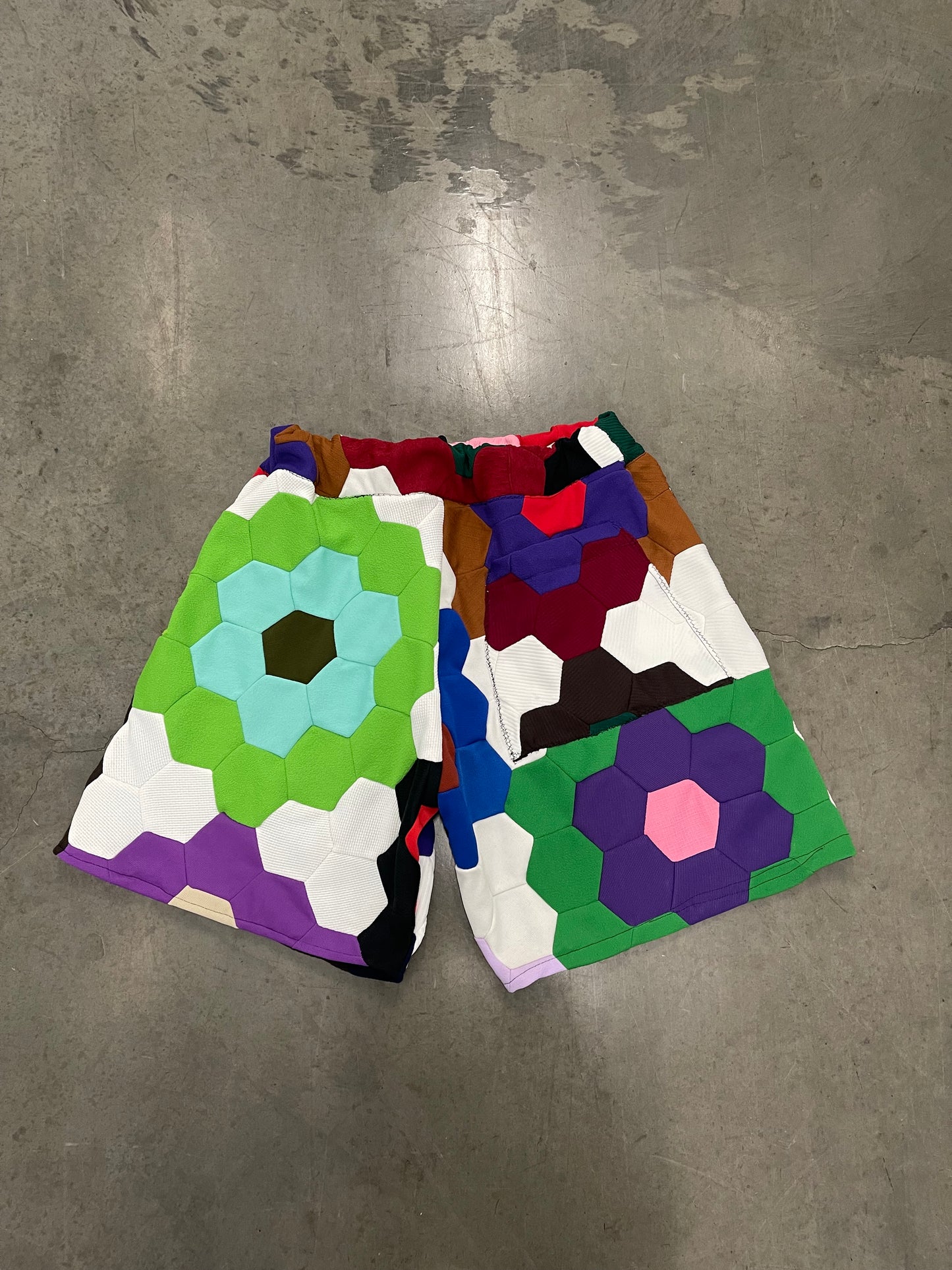 Bluesin’s “Springs Of The Petal” Vintage Polyester Quilted Shorts