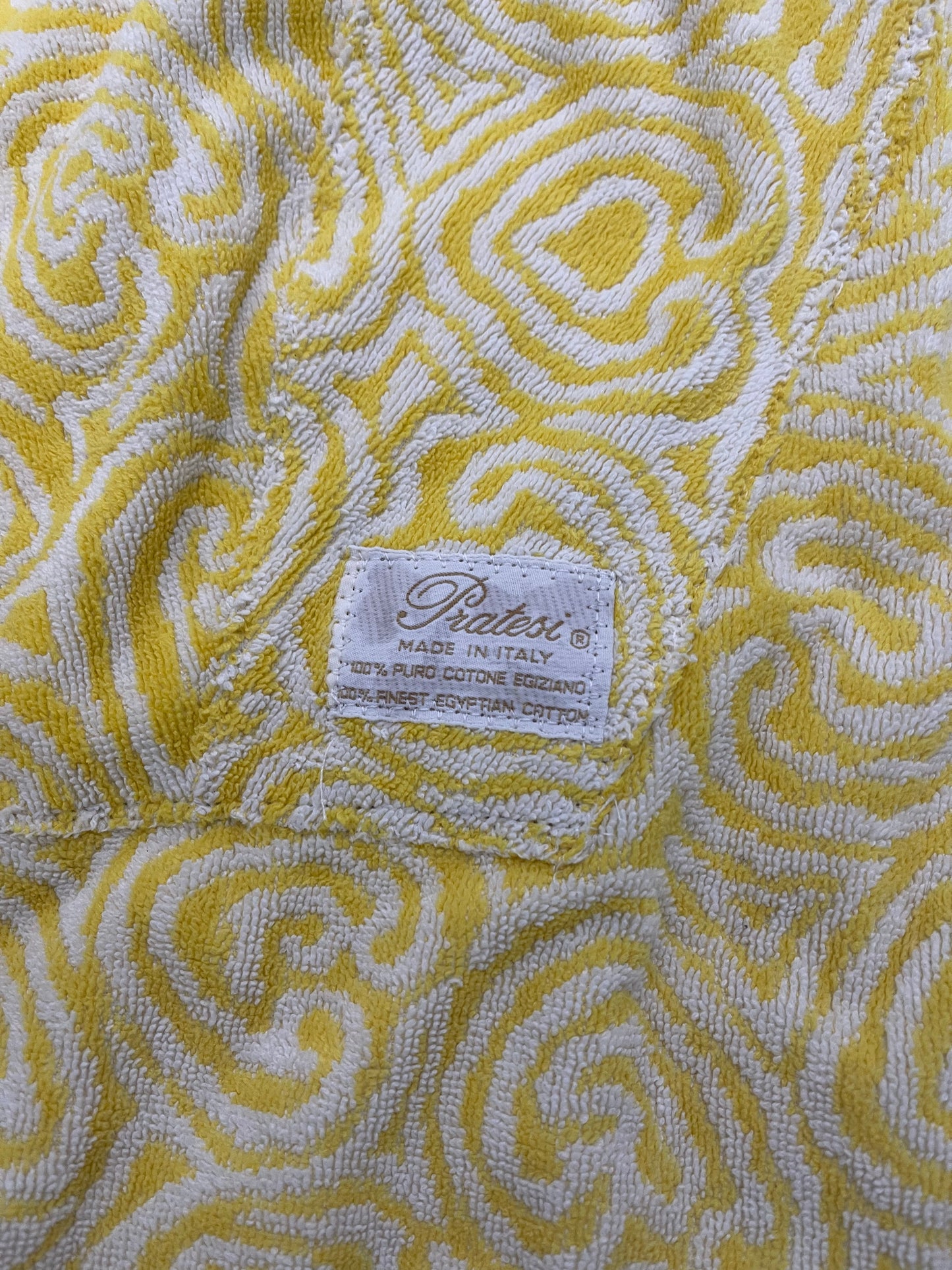 Bluesin’s “Pratesi” Vintage Abstract Swirl Towel Pants