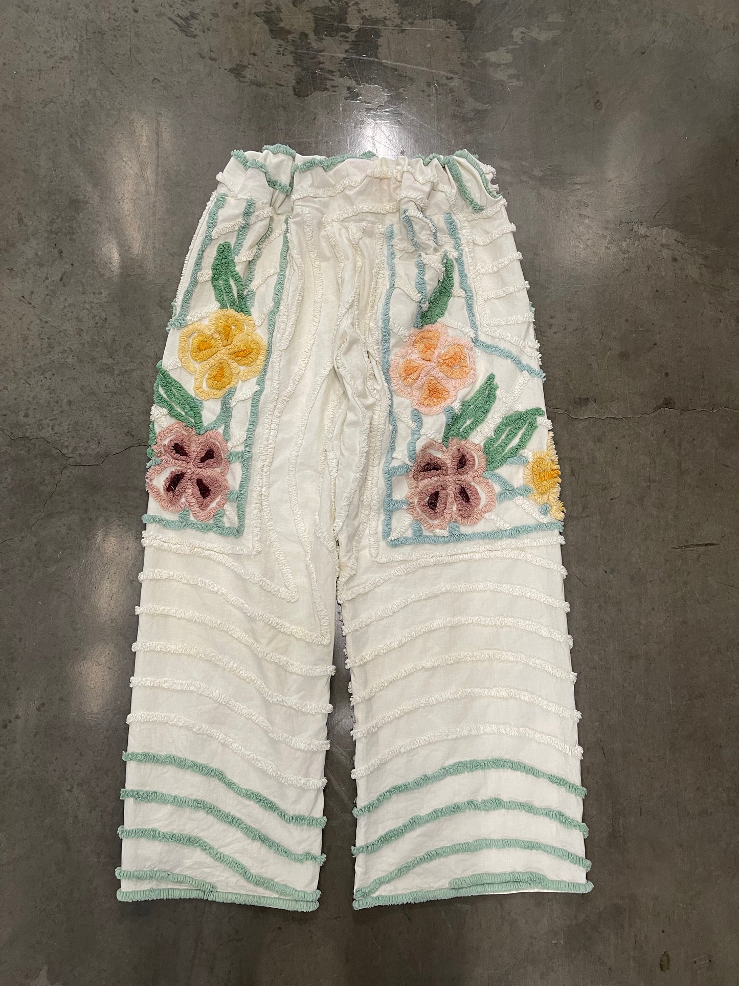 Bluesin’s “Ravishing Blooms” Vintage Chenille 3D Floral Pants