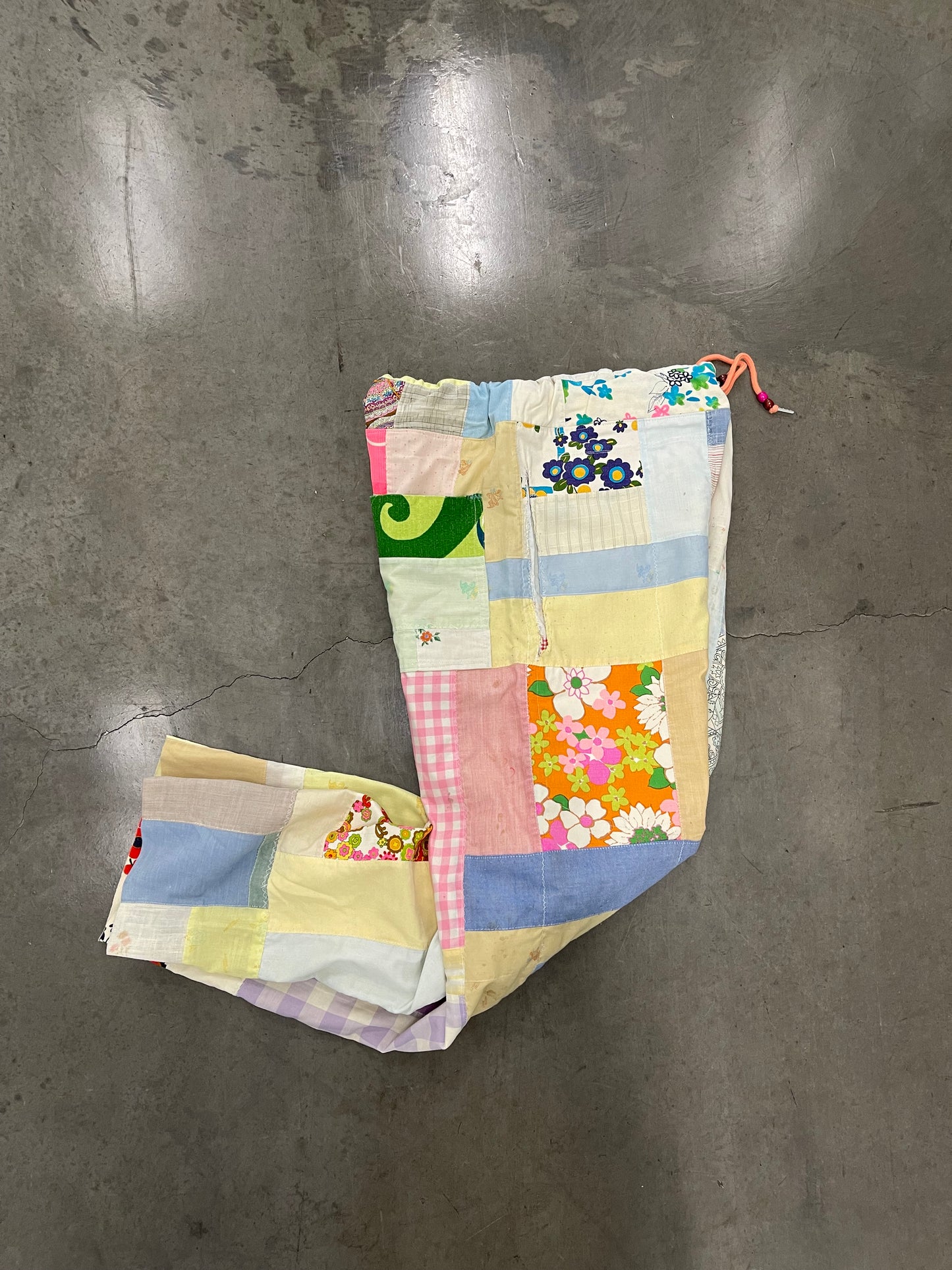 Bluesin’s “Vivid Mixtures” Vintage Patchwork Quilted Pants