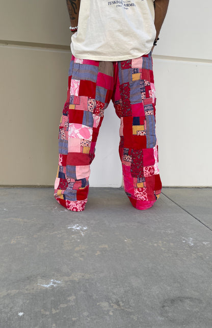Bluesin’s “Paisley Blossoms” Patchwork Quilted Cargo Pants