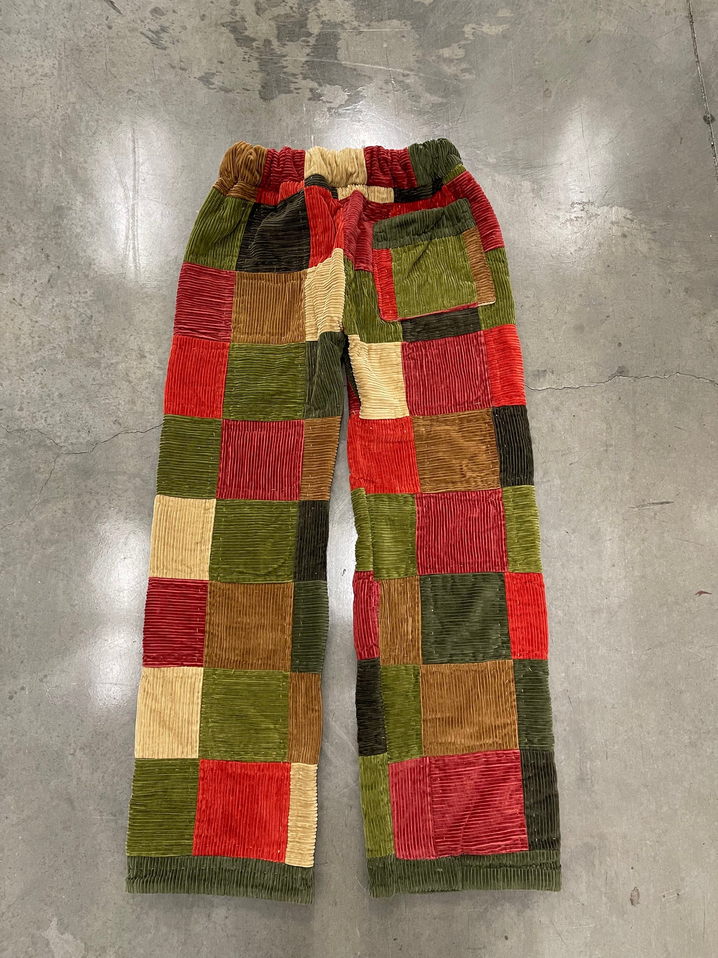 Bluesin’s “Cord’s Line Blues” Patchwork Corduroy Pants