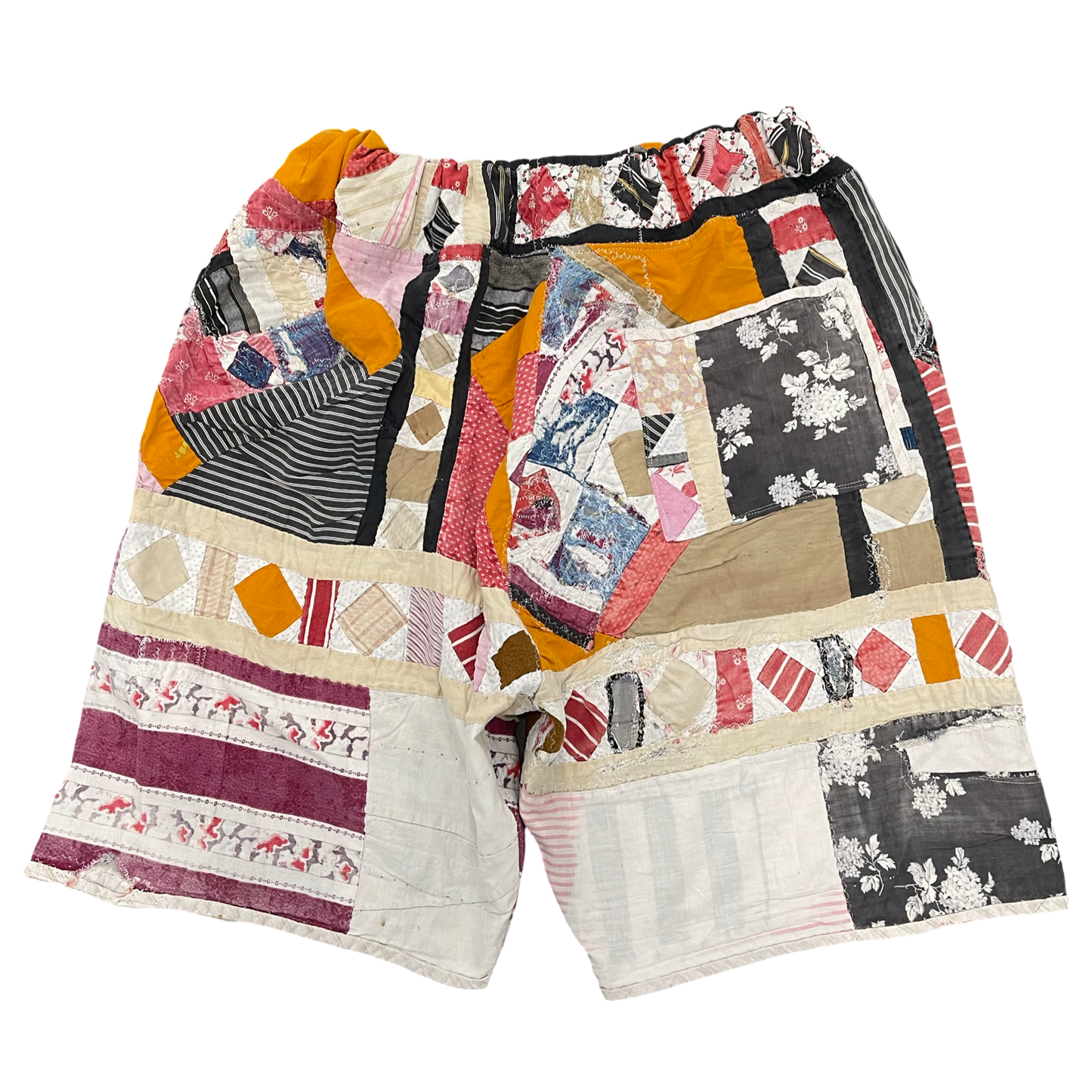 BLUESIN’S “SENTIMENTAL MOOD” VINTAGE QUILTED TATTERED SHORTS