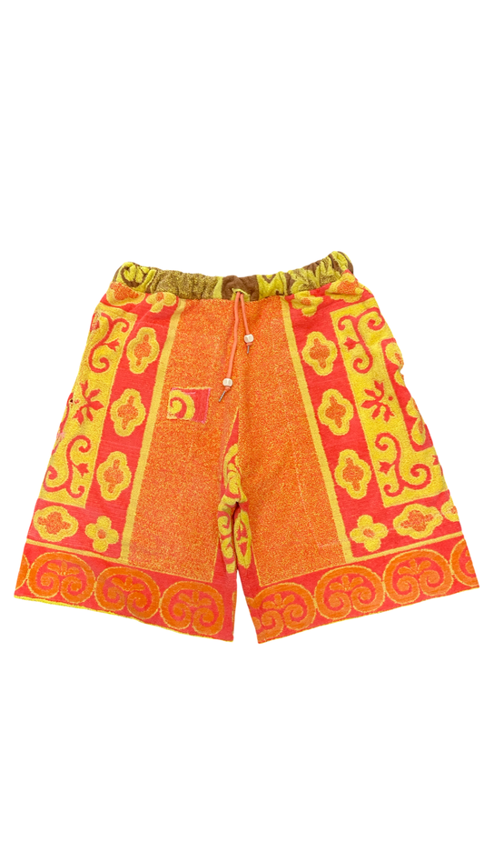 BLUESIN’S “COASTAL ESCAPE” JACQUARD MCM VINTAGE TOWEL SHORTS