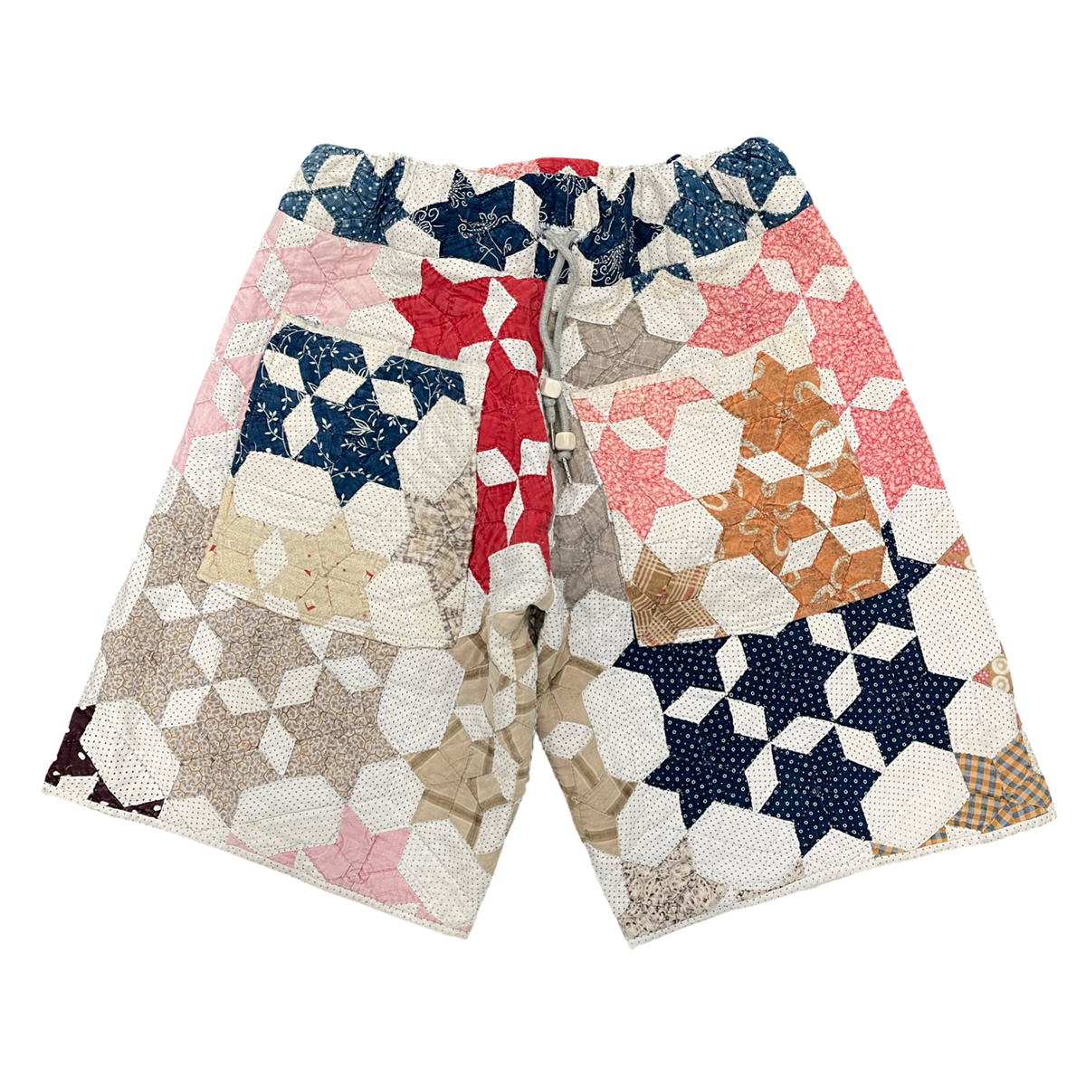 BLUESIN’S “BIG STAR BLUES” VINTAGE QUILT QUILTED SHORTS