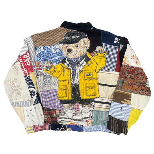 BLUESIN’S “MISH & MASH” POLO RALPH LAUREN HARRINGTON PATCHWORK JACKET