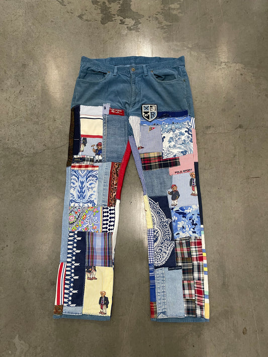 Bluesin’s “Rearranged Cords” RL Polo Patchwork Corduroy Pants