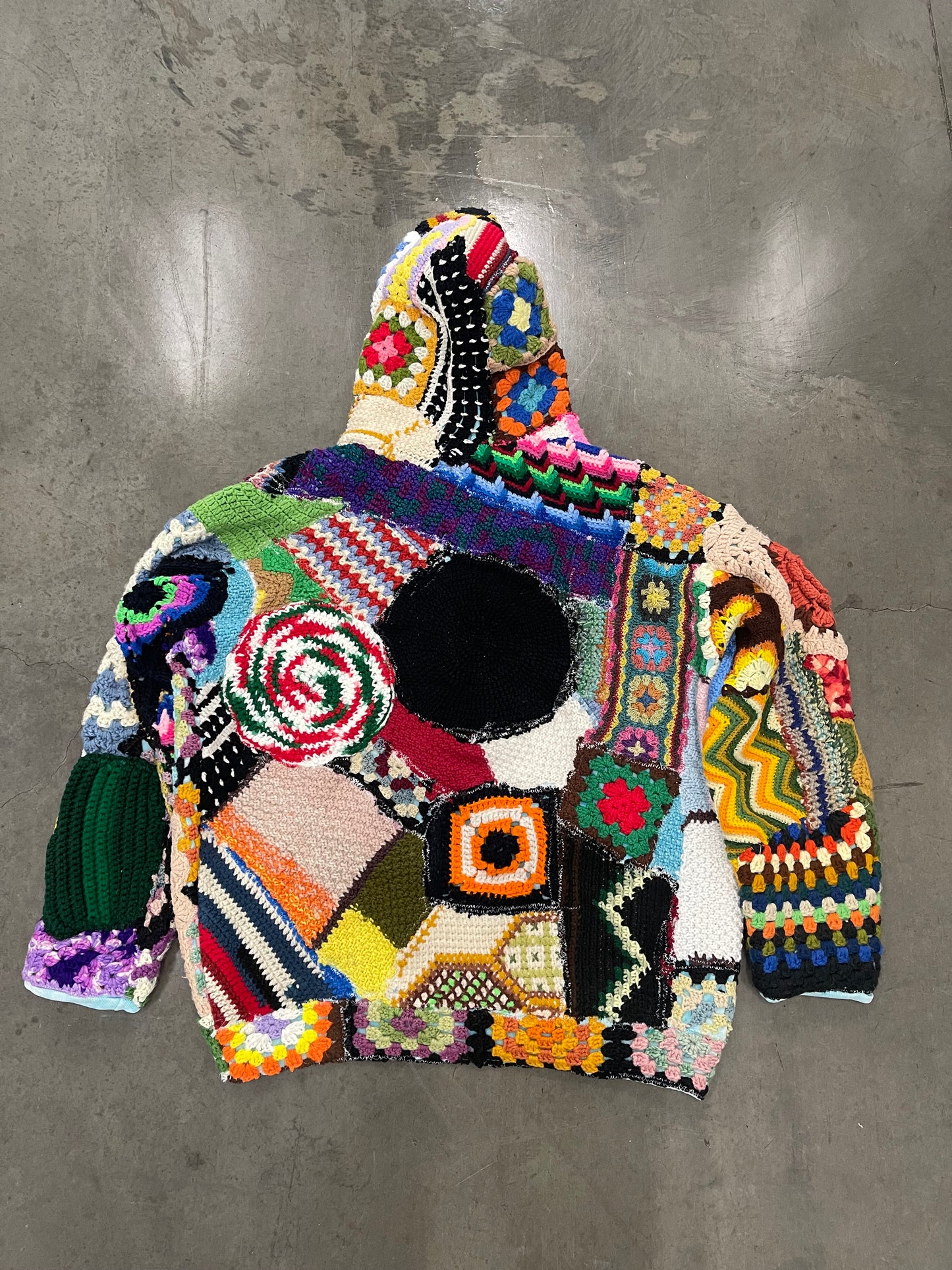 Bluesin’s “Amphibian” Chunky Crochet Heavyweight Hoodie