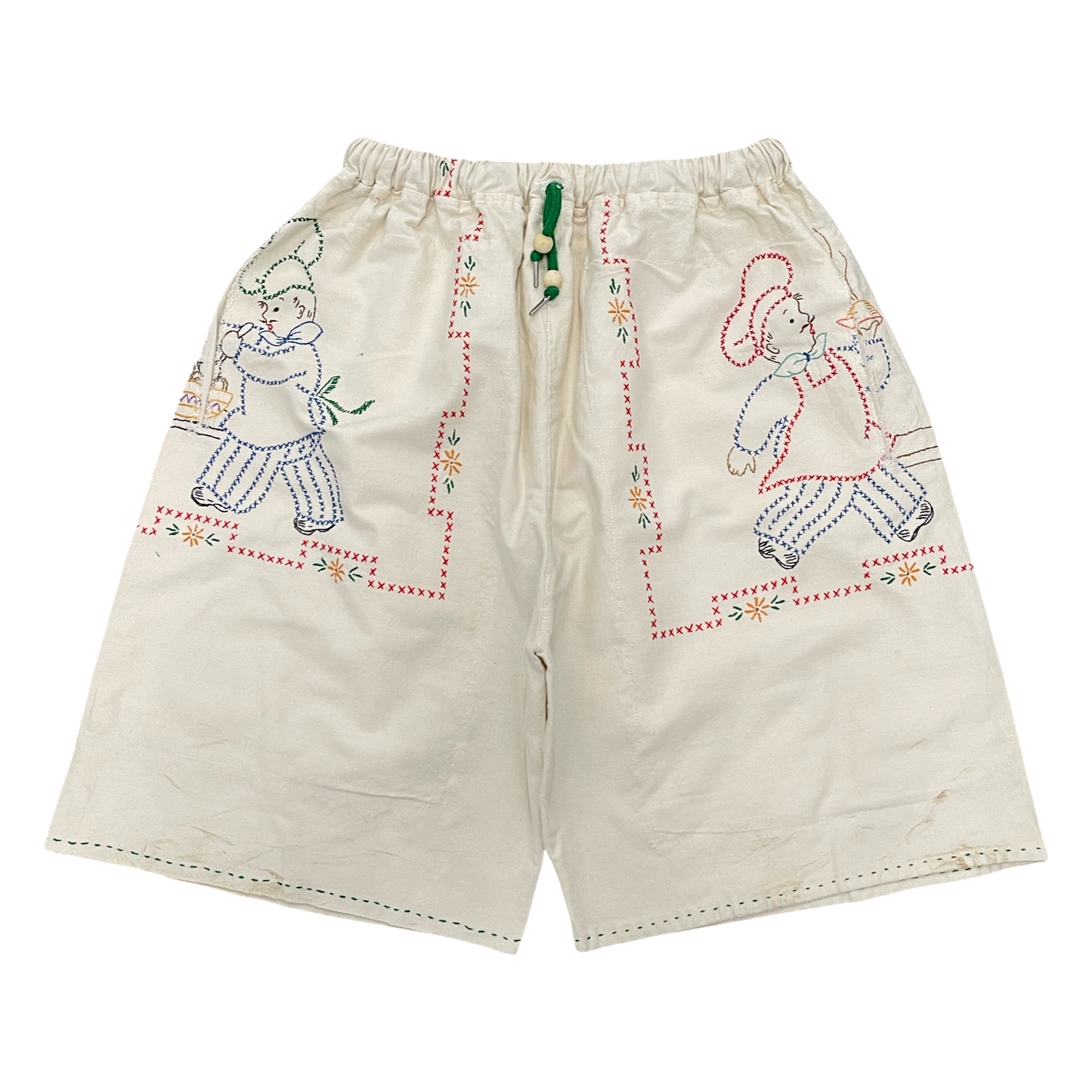BLUESIN’S “CULINARIAN” VINTAGE NEEDLEPOINT SHORTS