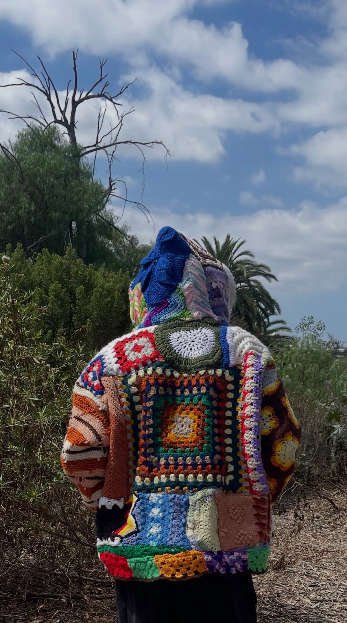 BLUESIN’S “ATOMIC ORCHESTRA” CROCHET PATCHWORK HEAVYWEIGHT HOODIE