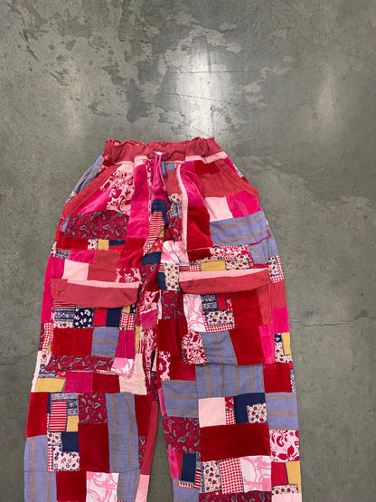 Bluesin’s “Paisley Blossoms” Patchwork Quilted Cargo Pants