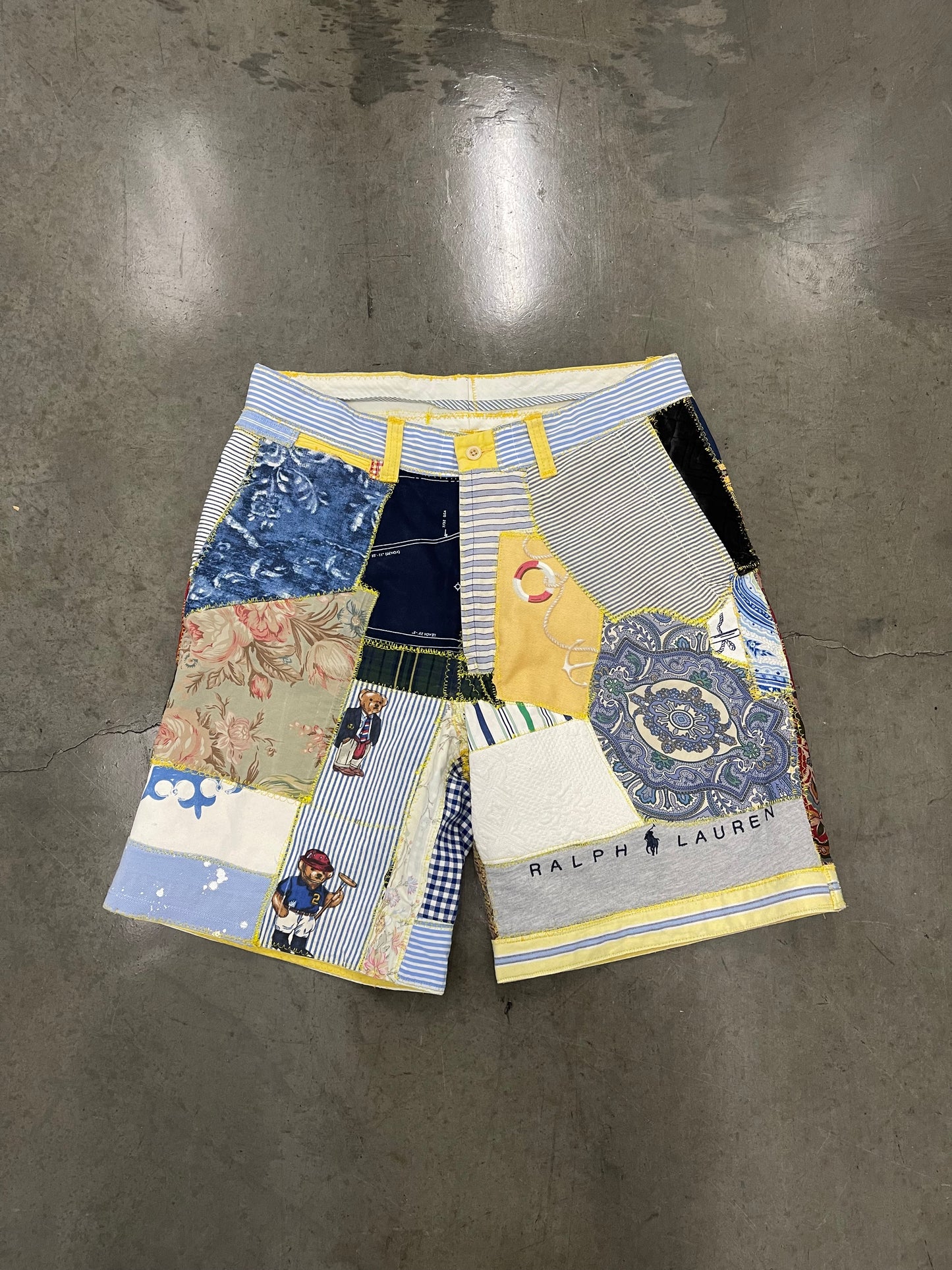 BLUESIN’S “NAUTICAL VOYAGE” RALPH LAUREN PATCHWORK CHINO SHORTS