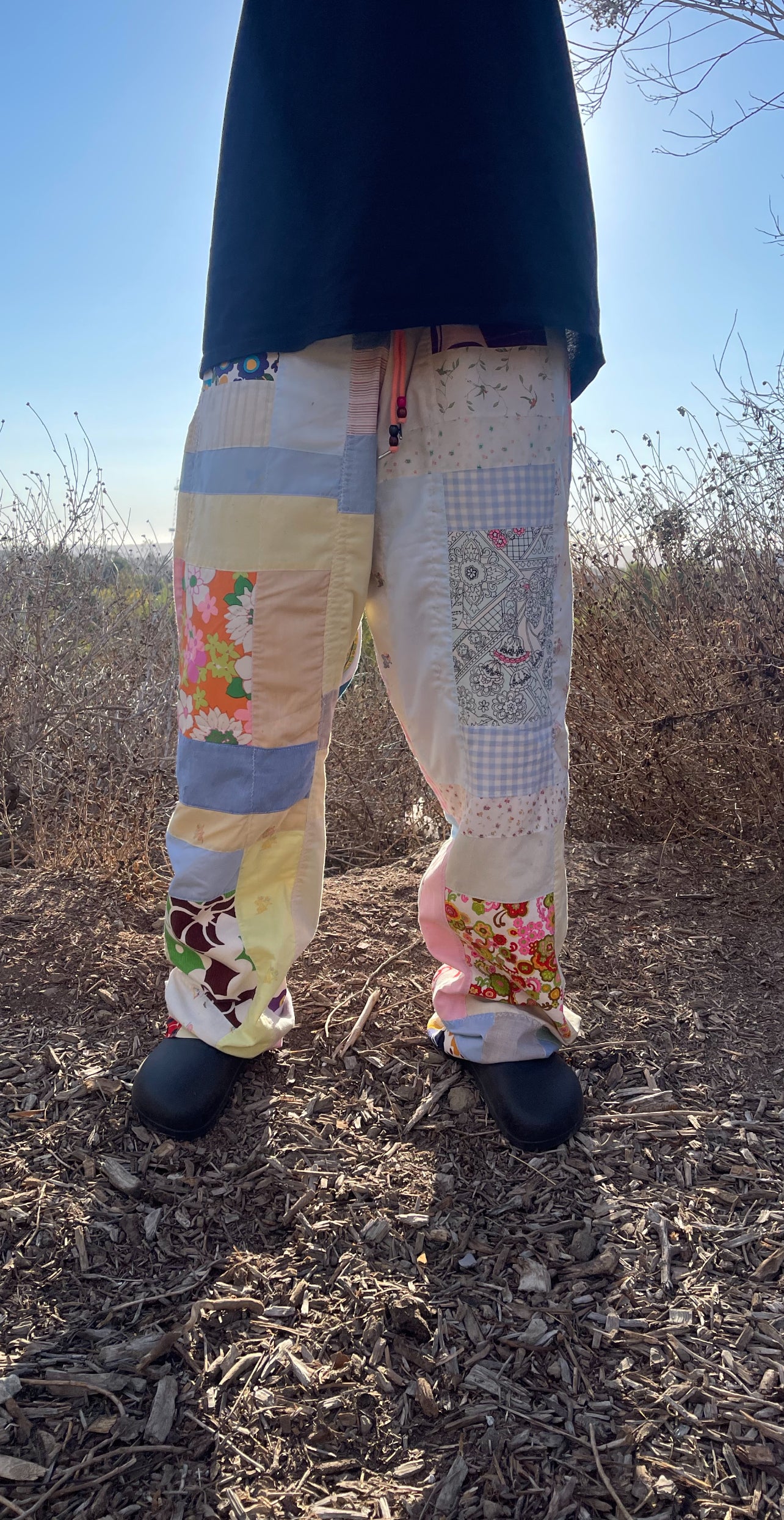 Bluesin’s “Vivid Mixtures” Vintage Patchwork Quilted Pants