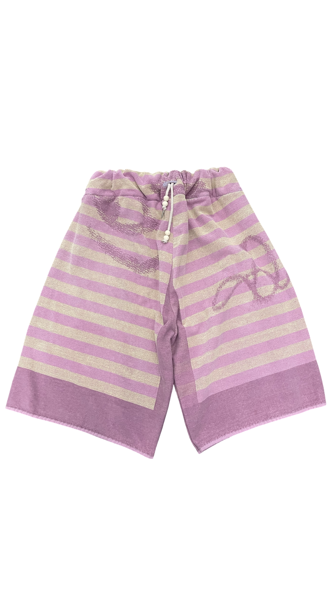 BLUESIN’S “JUMPING LINES” DIESEL STRIPED TOWEL SHORTS