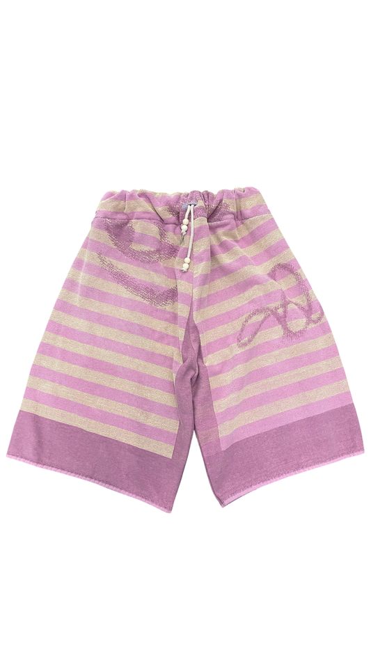 BLUESIN’S “JUMPING LINES” DIESEL STRIPED TOWEL SHORTS