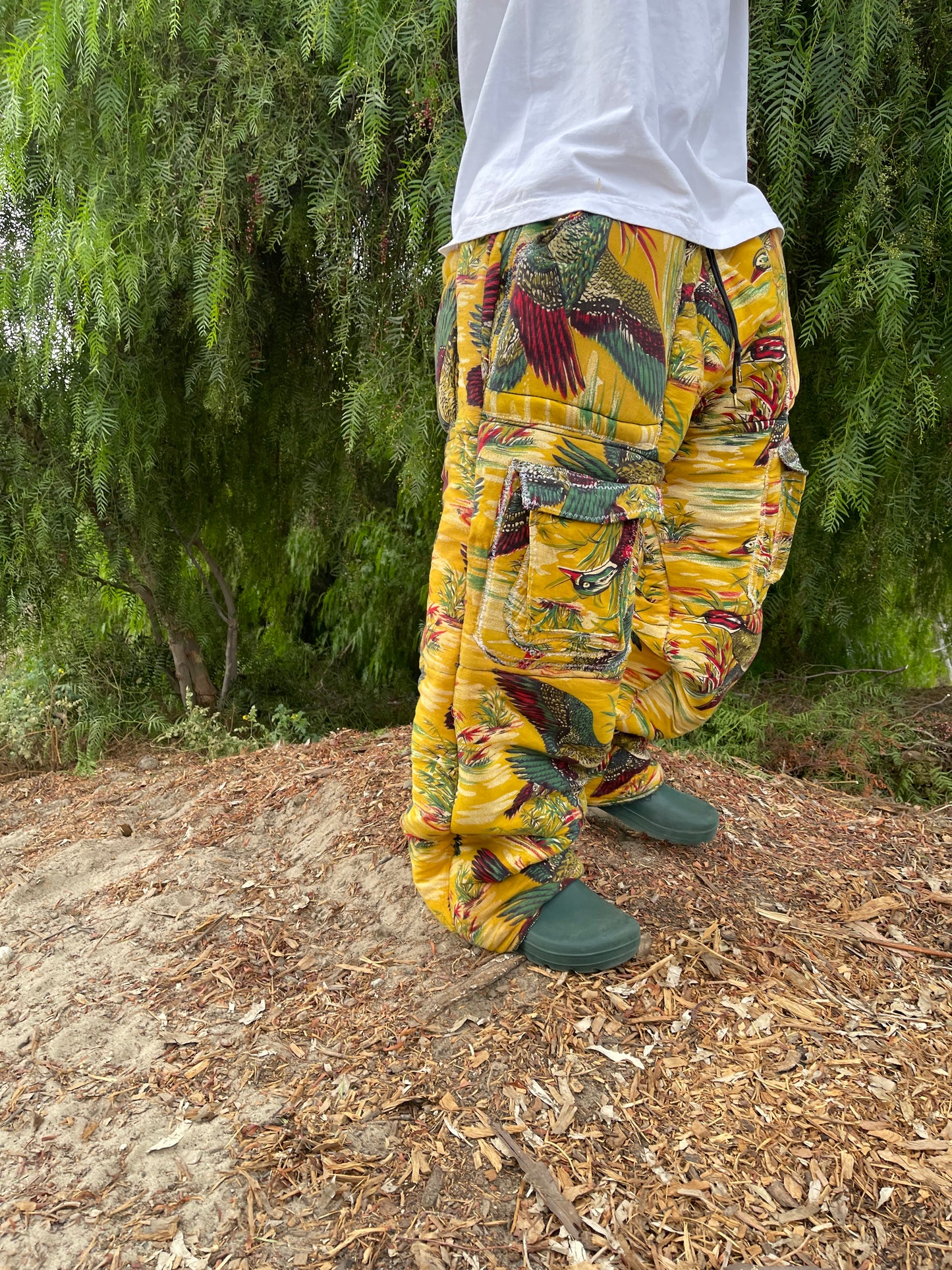 Bluesin’s “Anatidae Camo” Duck Camouflage Quilted Puffer Cargo Pants