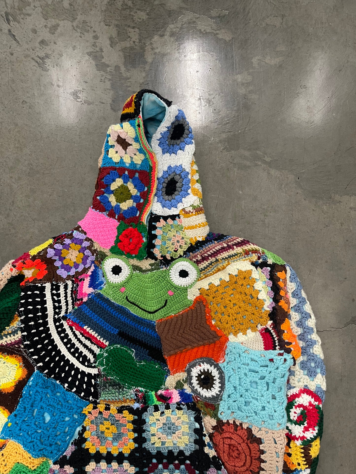 Bluesin’s “Amphibian” Chunky Crochet Heavyweight Hoodie