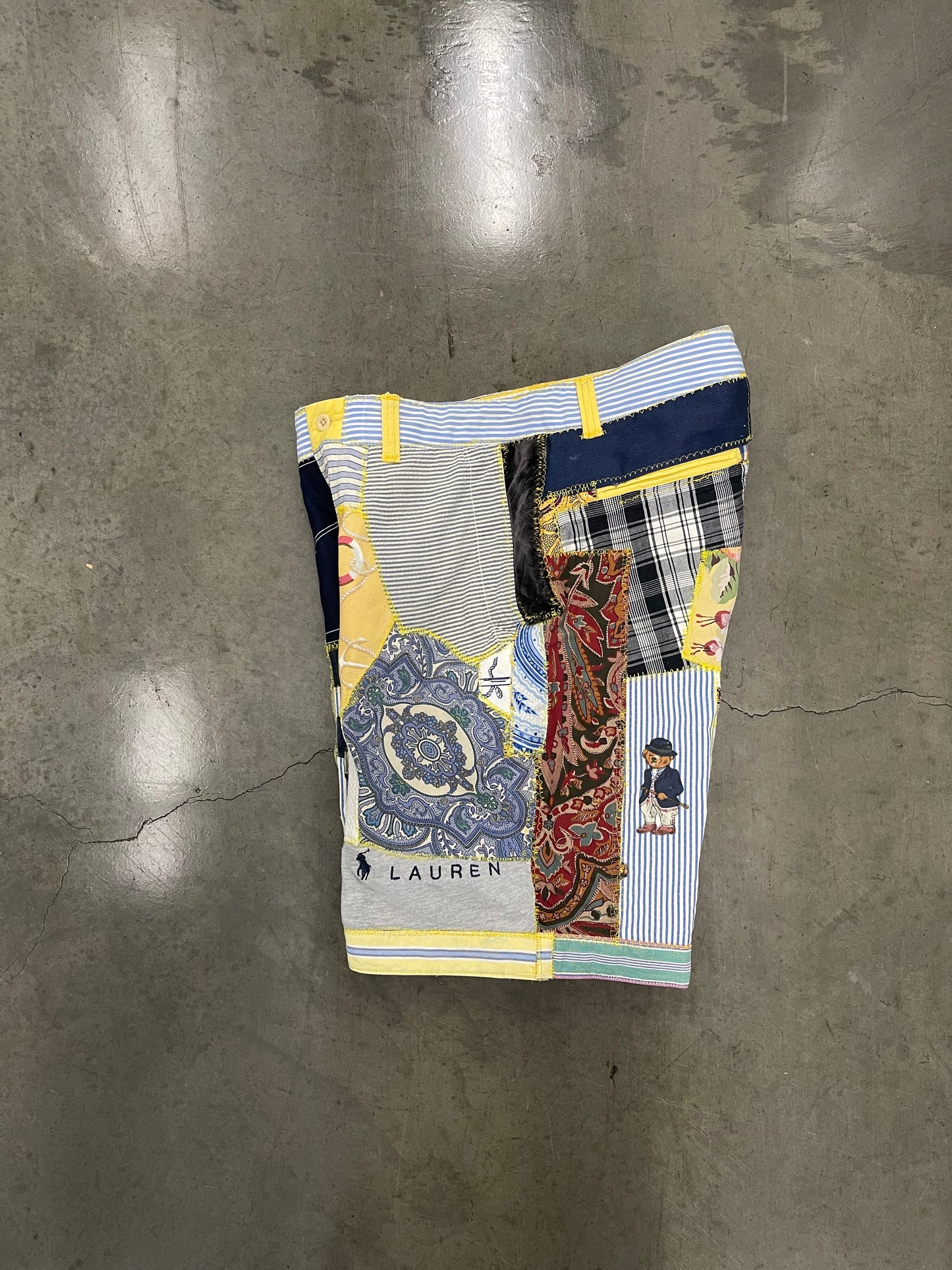 BLUESIN’S “NAUTICAL VOYAGE” RALPH LAUREN PATCHWORK CHINO SHORTS