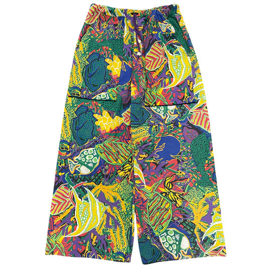 BLUESIN’S “TROPIKEE” TROPICAL FISH REEF VINTAGE ABSTRACT PANTS