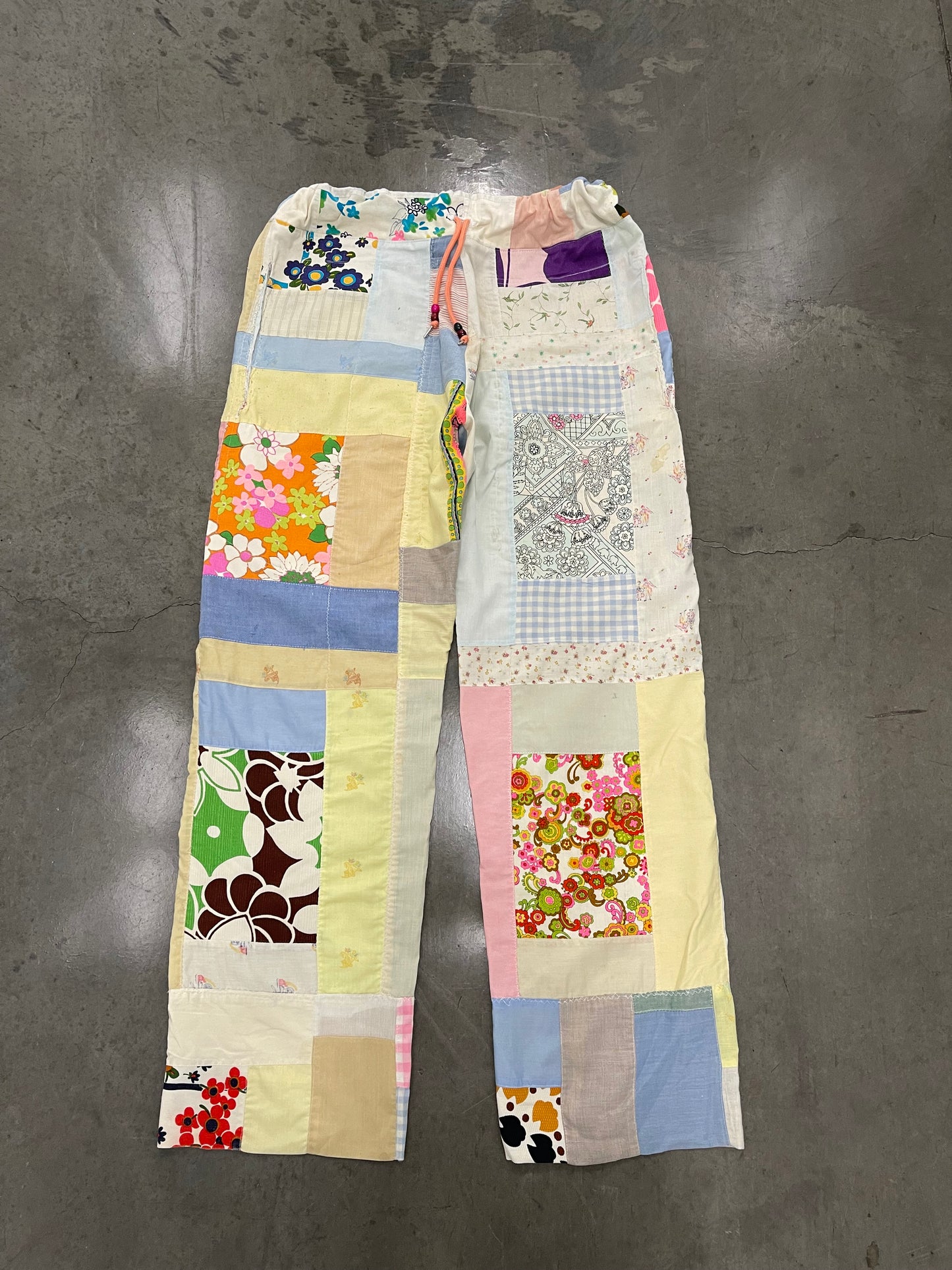 Bluesin’s “Vivid Mixtures” Vintage Patchwork Quilted Pants