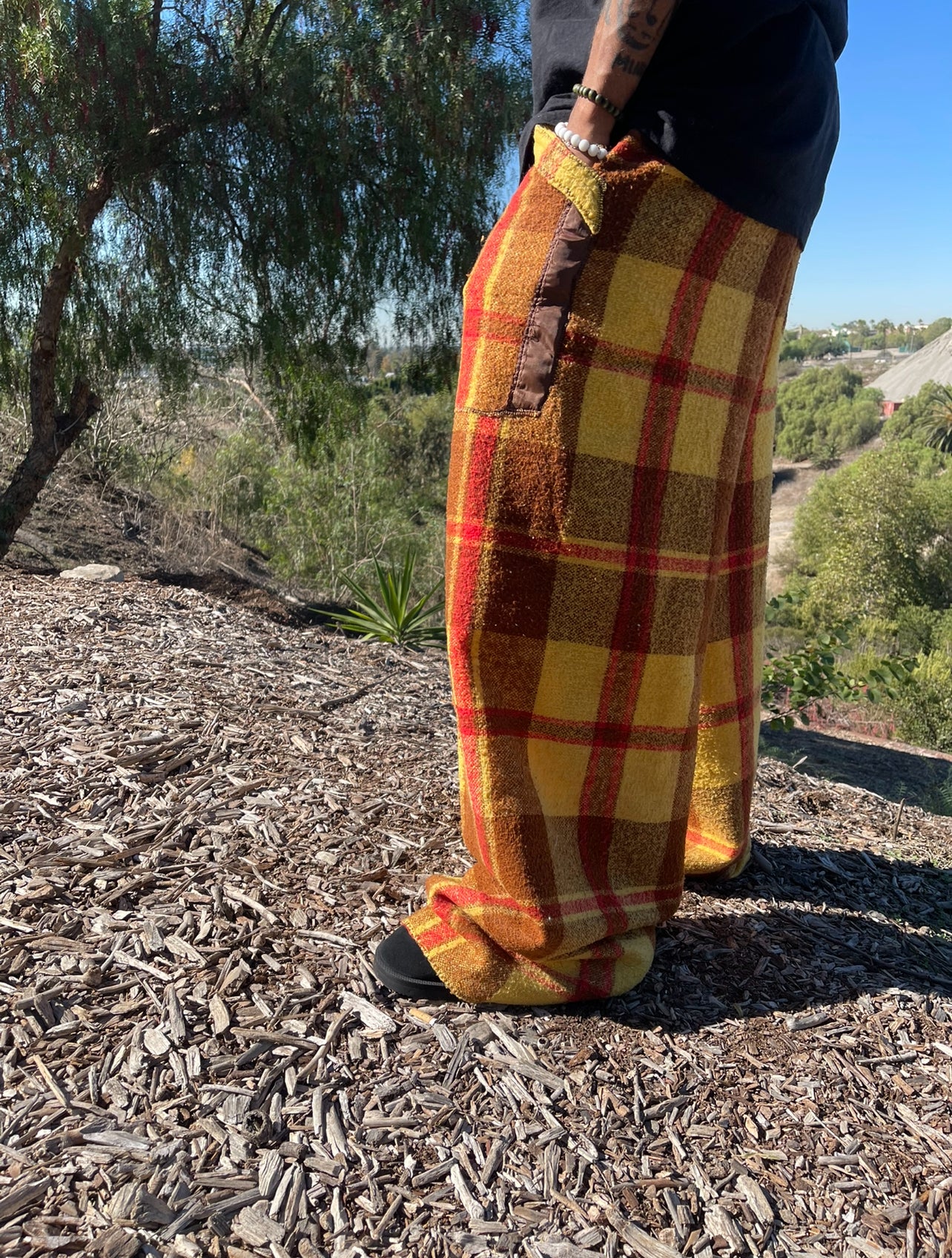 Bluesin’s “Patterned Attire” Plaid Vintage Wide Leg Pants