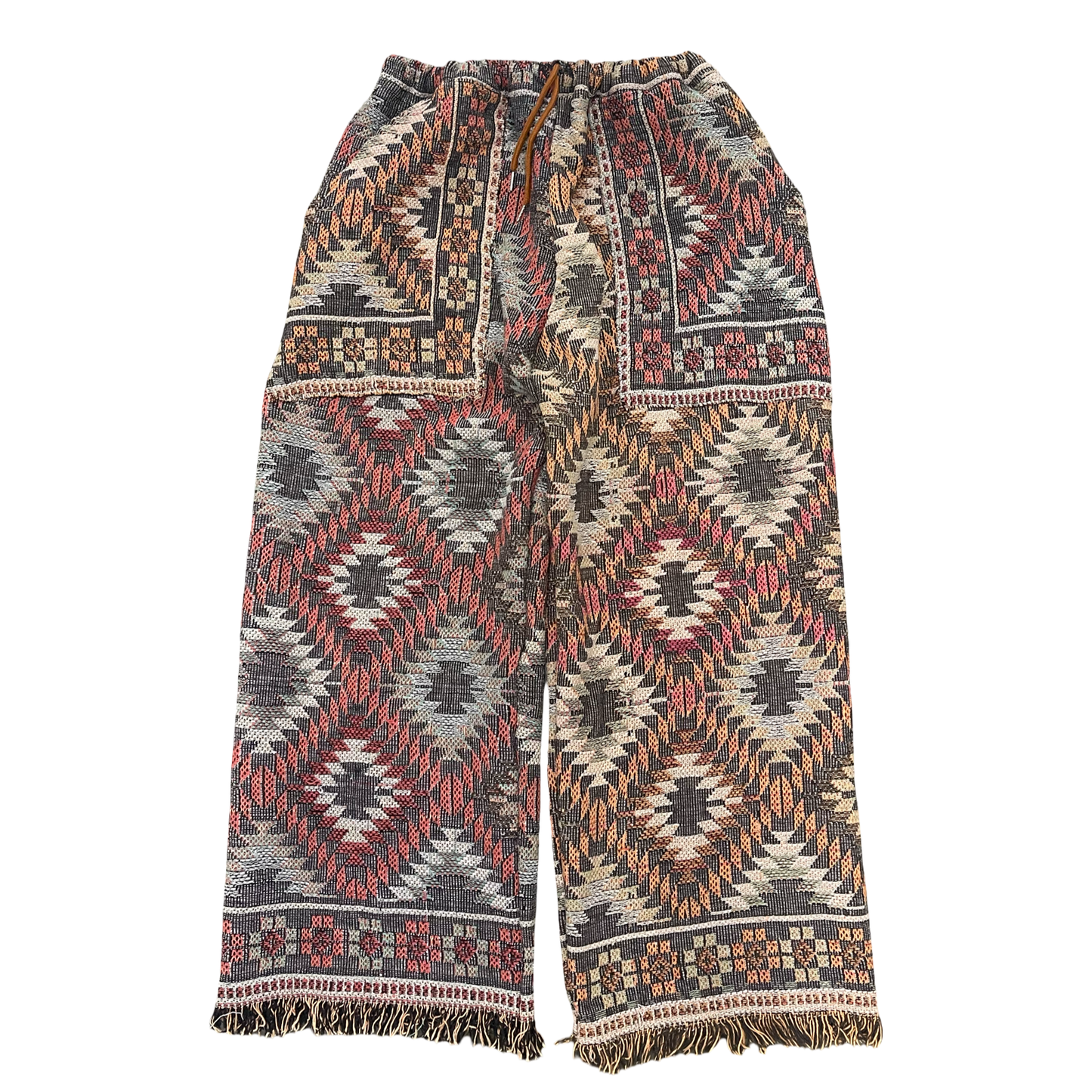 BLUESIN’S “SOUND PATTERNS” SOUUTHWESTERN GEOMETRIC TAPESTRY PANTS