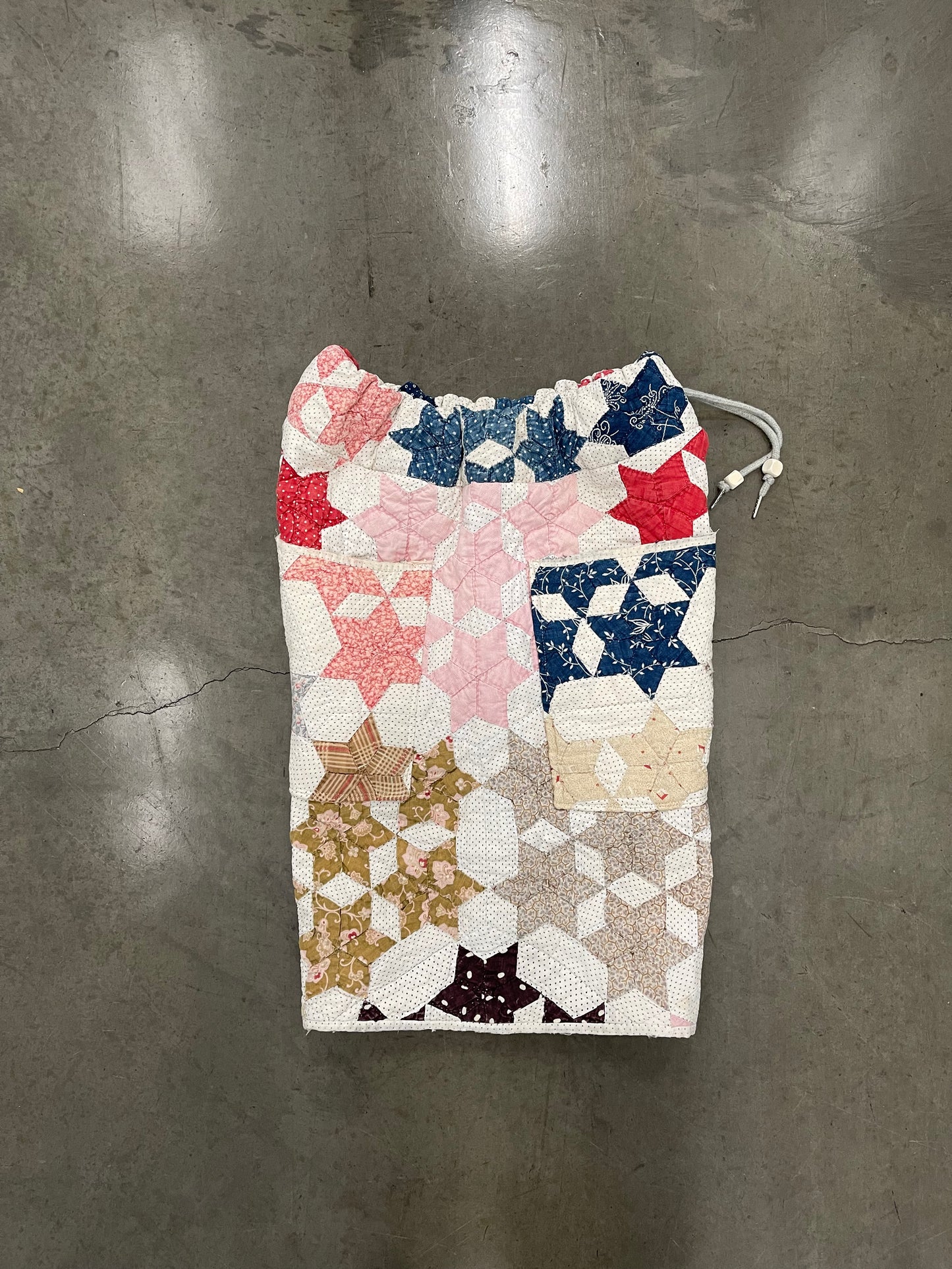 BLUESIN’S “BIG STAR BLUES” VINTAGE QUILT QUILTED SHORTS