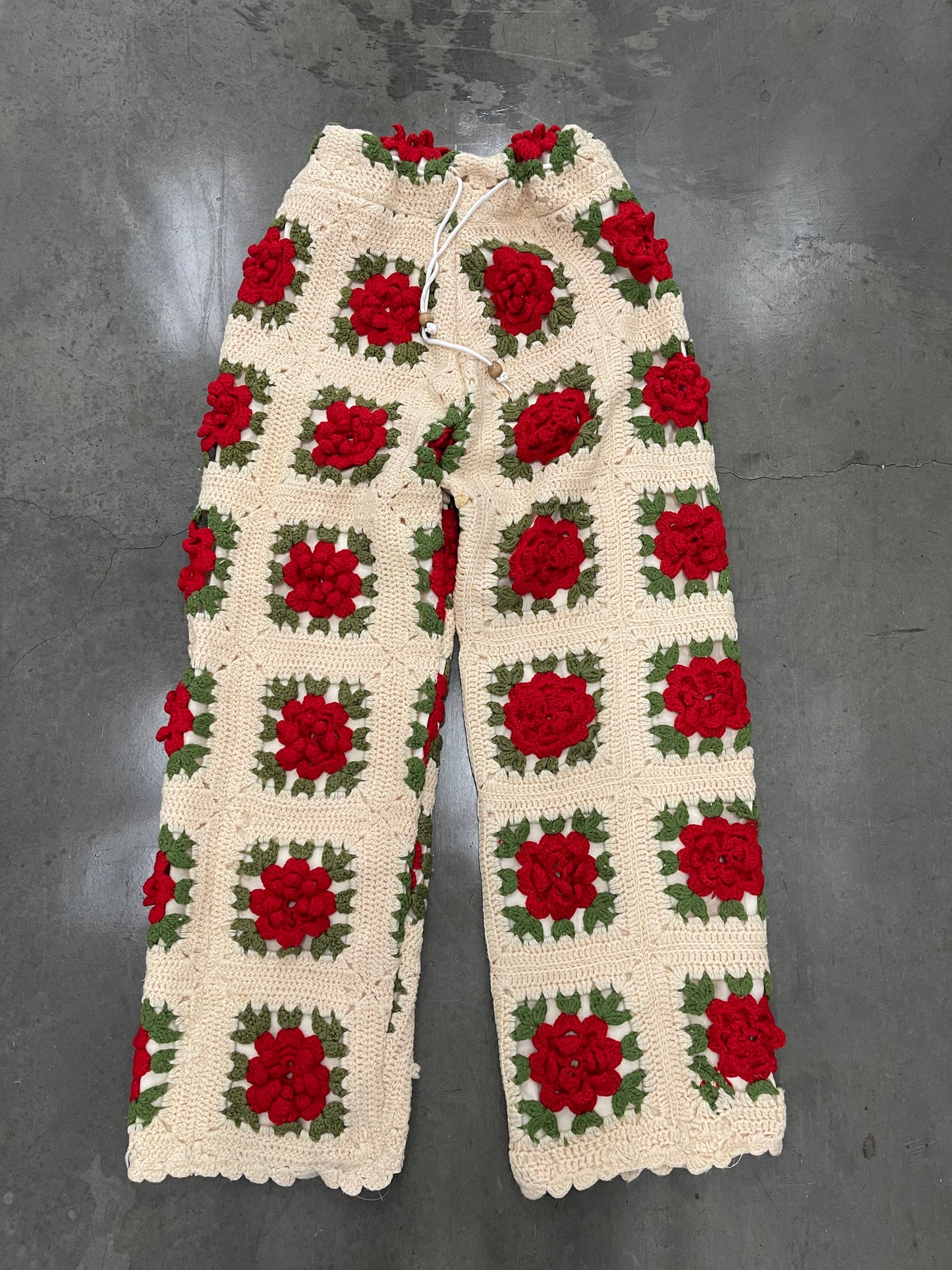 Bluesin’s “Petals Of Love” Rose Bloom Crochet Pants