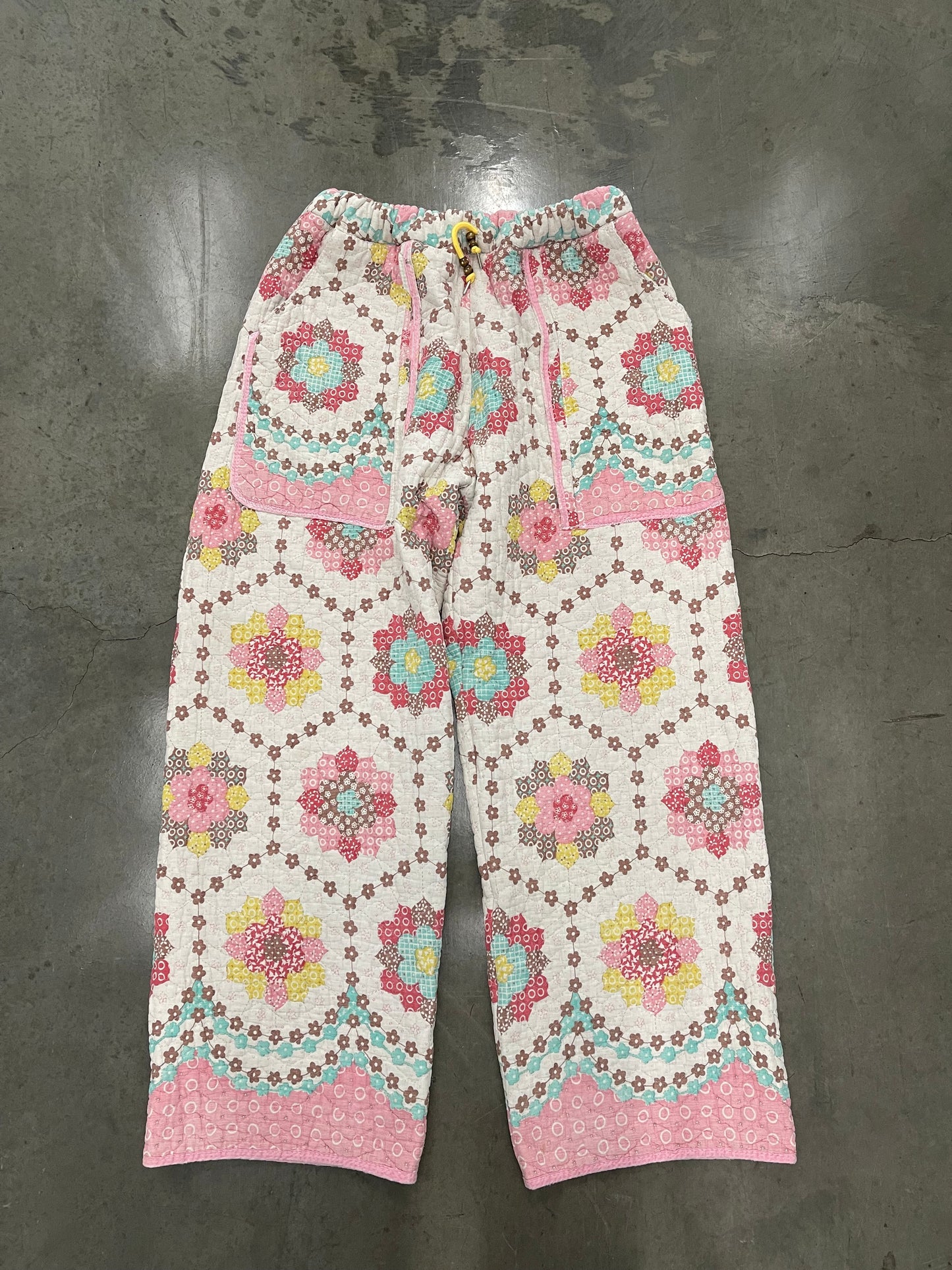 Bluesin’s “Blossoming Florets” Quilted Vintage Pants