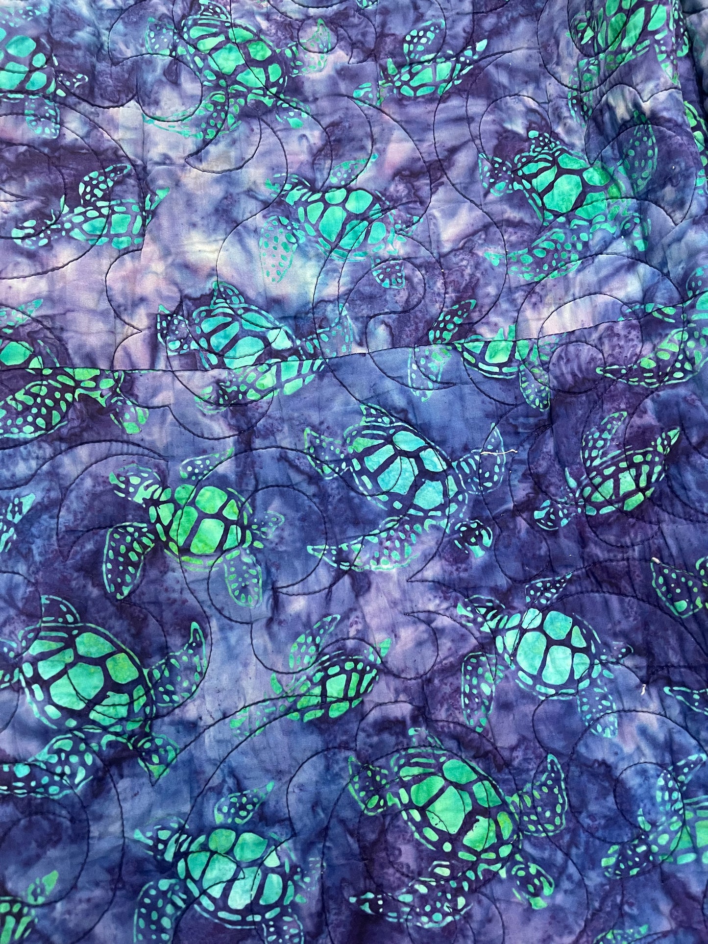 BLUESIN’S “TESTUDINES” VINTAGE QUILTED TURTLE PANTS