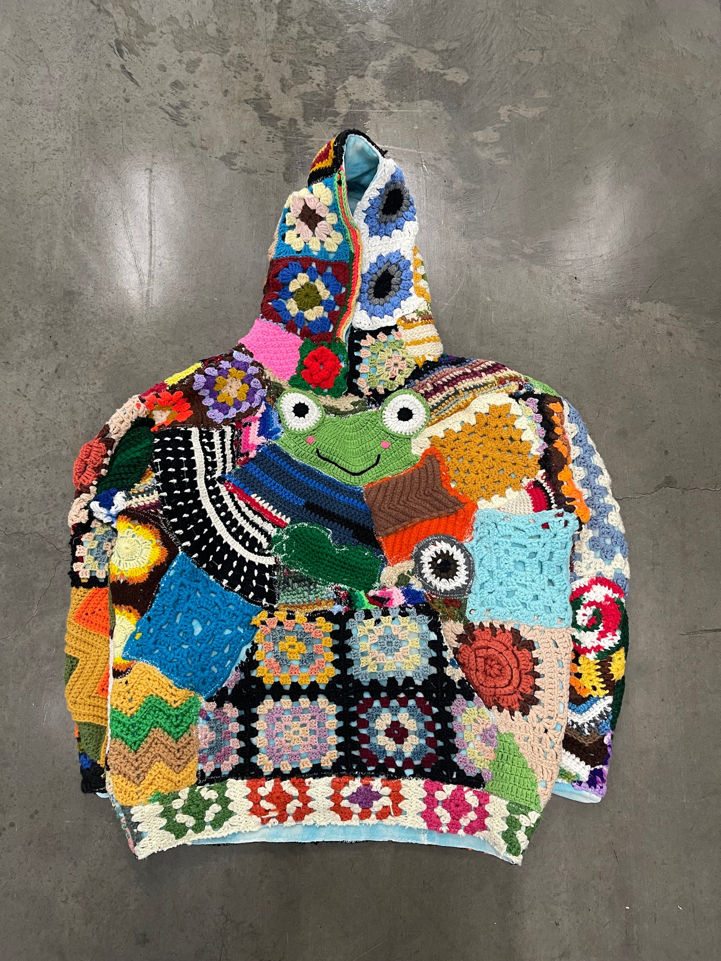 Bluesin’s “Amphibian” Chunky Crochet Heavyweight Hoodie