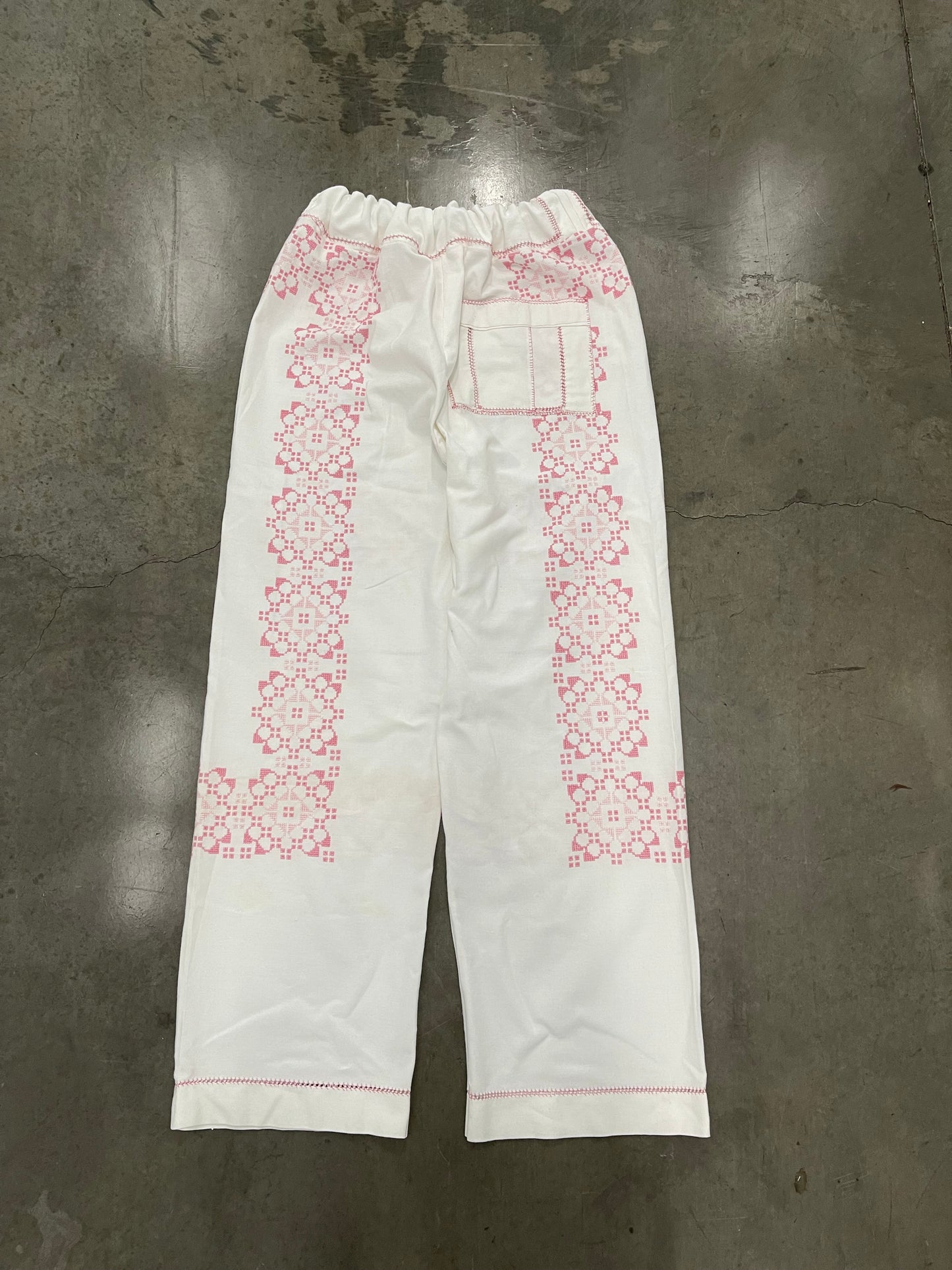 Bluesin’s “Honeysuckle Rose” Vintage Embroidered Stitch Pants