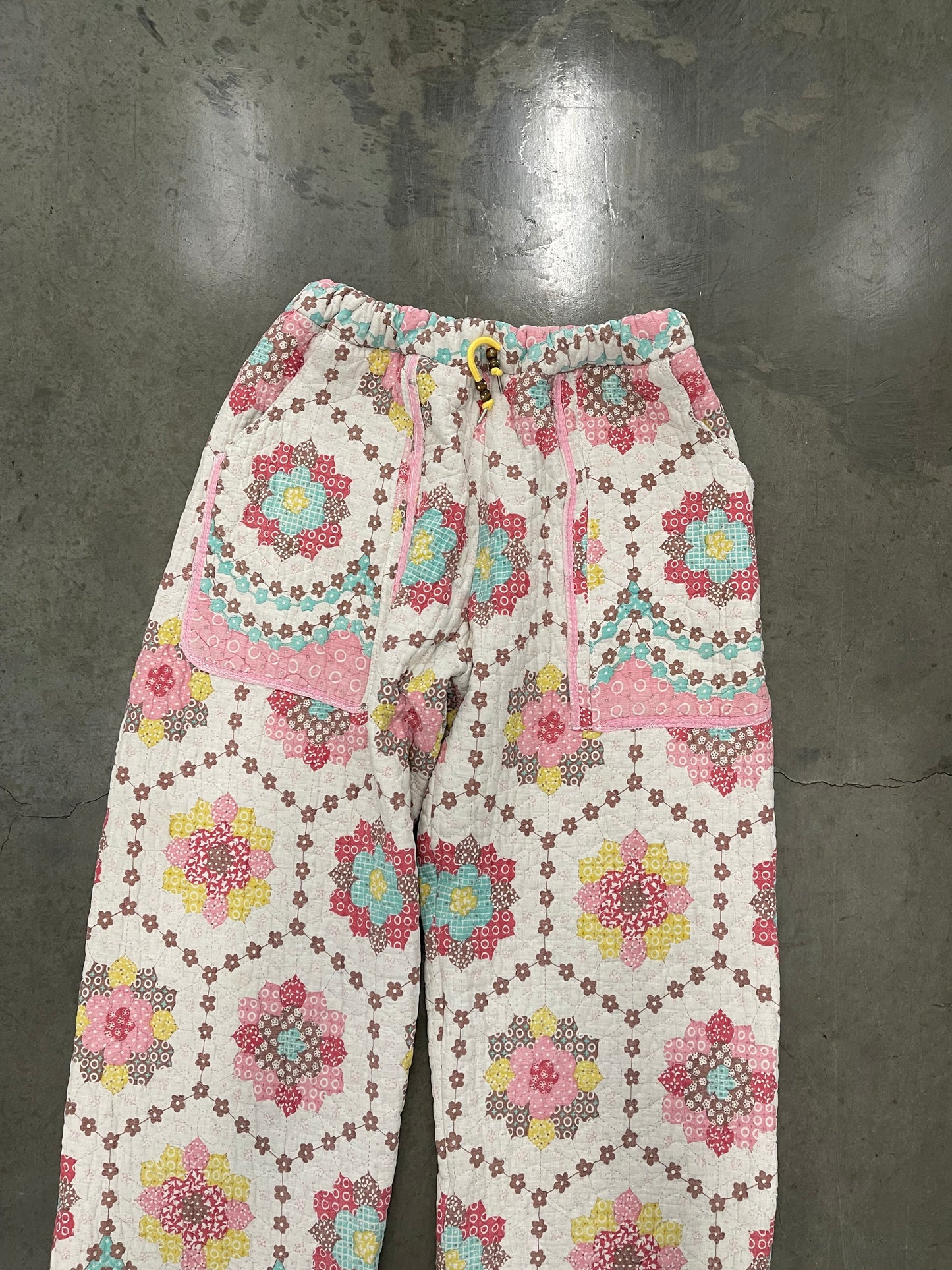 Bluesin’s “Blossoming Florets” Quilted Vintage Pants