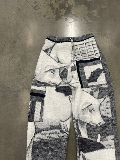 Bluesin’s “Suidae” Pig Pile Fleece Cargo Cozy Pants