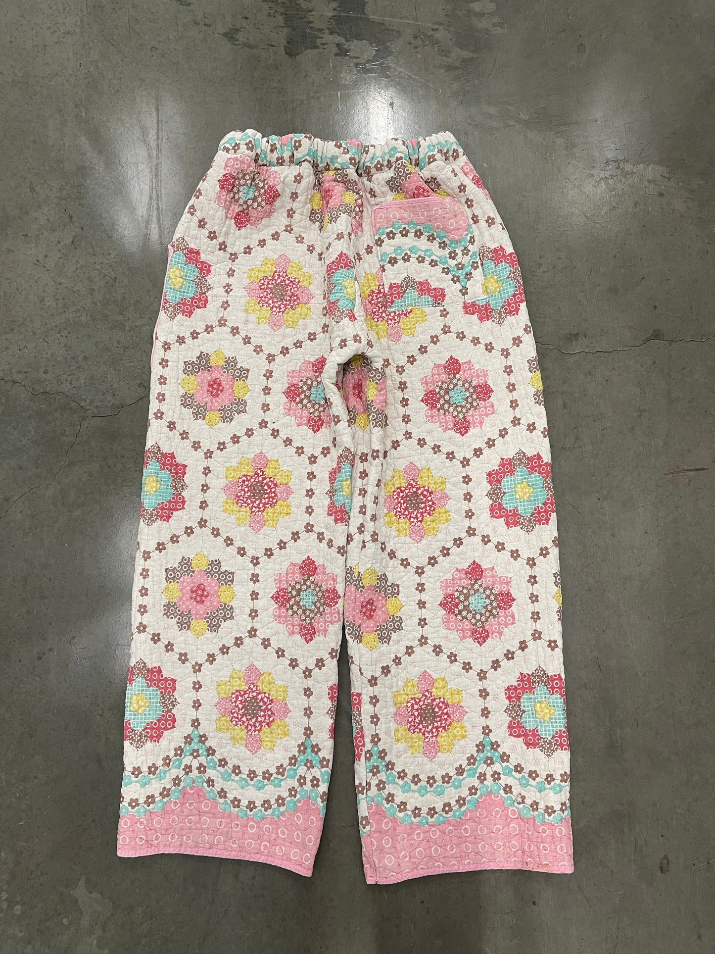 Bluesin’s “Blossoming Florets” Quilted Vintage Pants