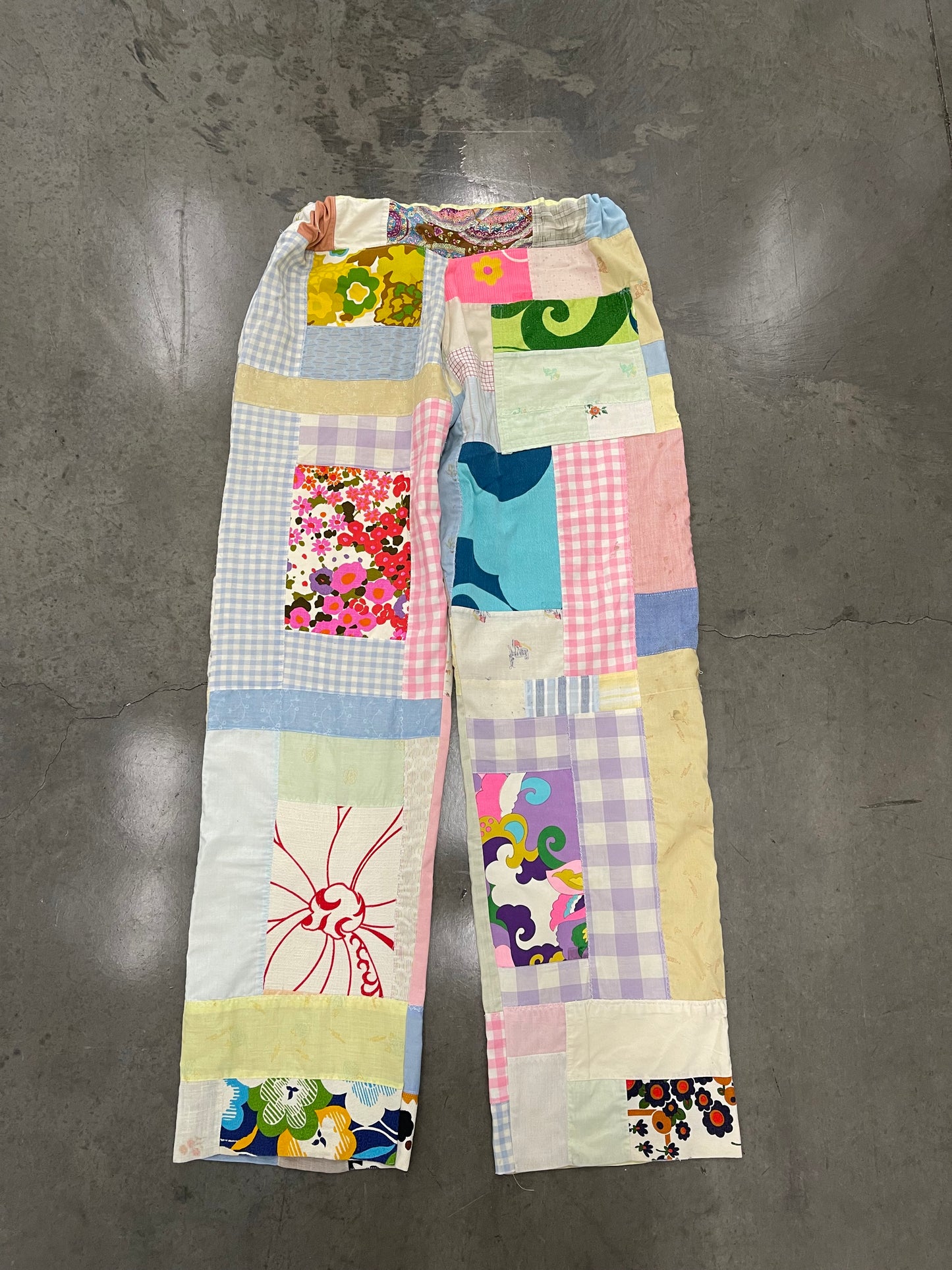 Bluesin’s “Vivid Mixtures” Vintage Patchwork Quilted Pants