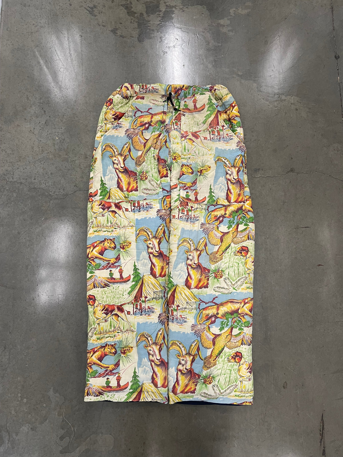 BLUESIN’S “RESEMBLING WILDLIFE” VINTAGE QUILTED PANTS