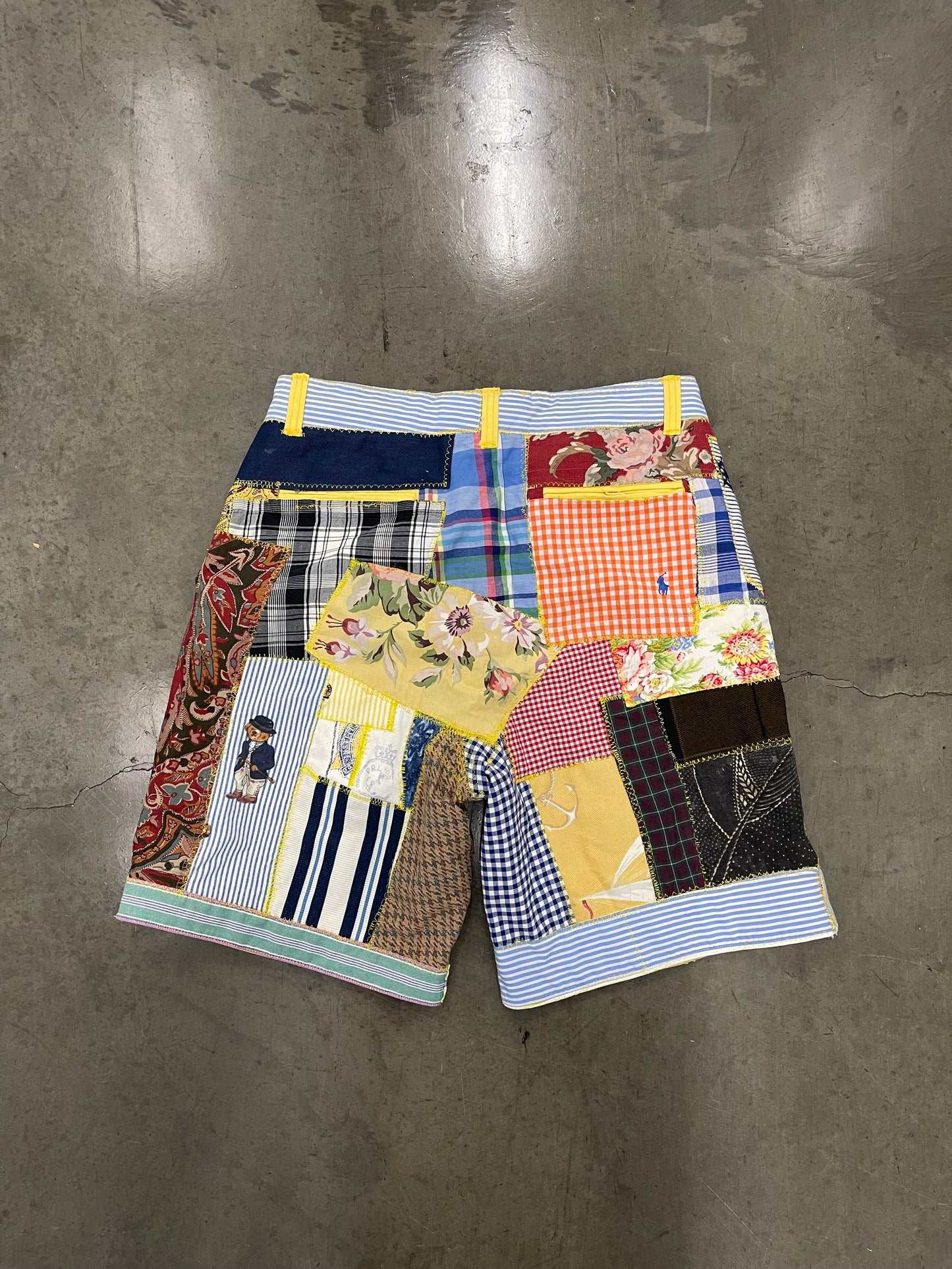 BLUESIN’S “NAUTICAL VOYAGE” RALPH LAUREN PATCHWORK CHINO SHORTS