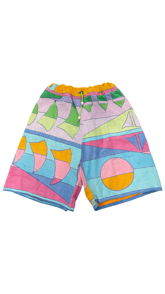 BLUESIN’S “PARADISE ELEMENTS” VINTAGE TOWEL SHORTS