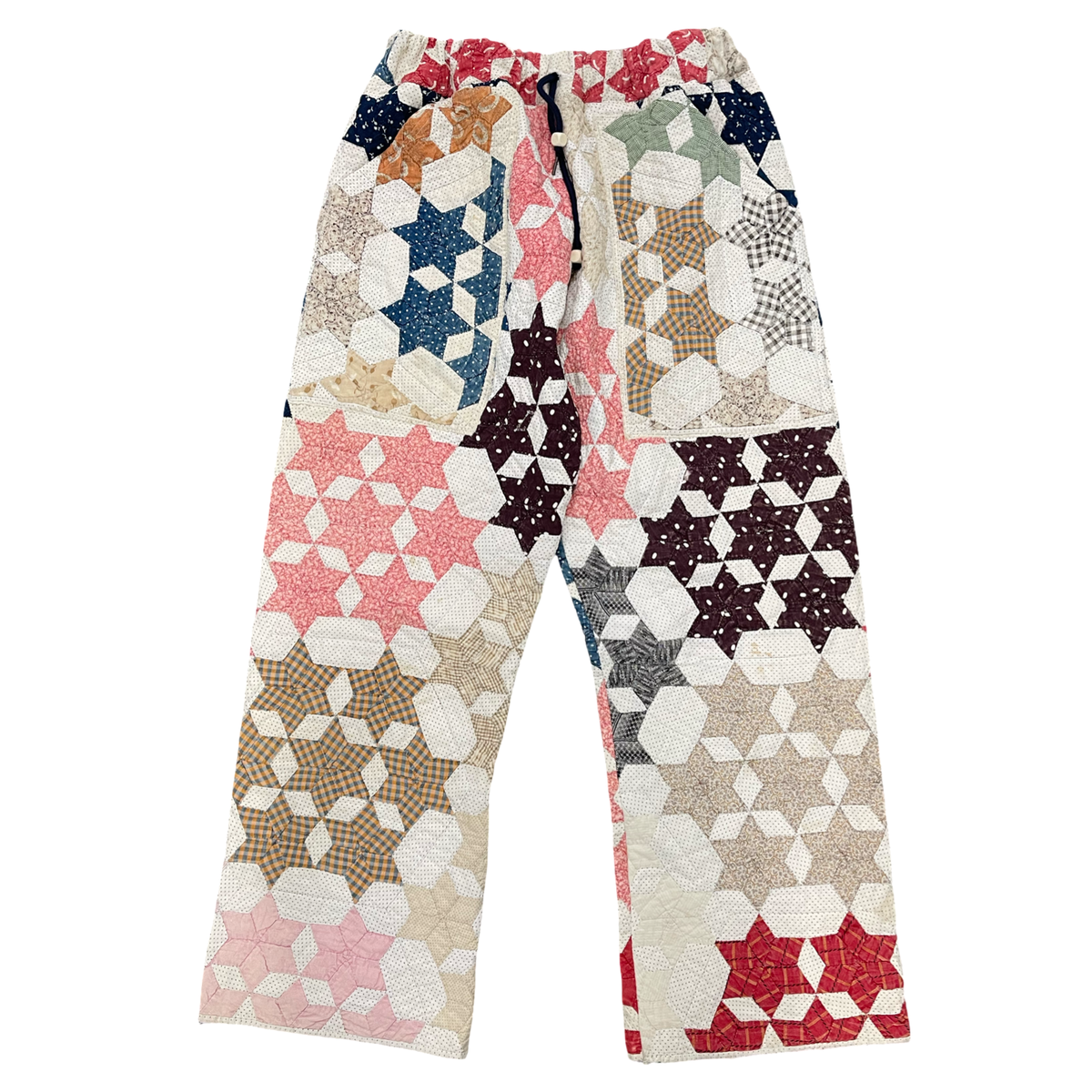BLUESIN’S “BIG STAR BLUES” VINTAGE QUILT QUILTED PANTS
